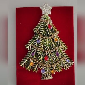 Colorful Christmas Tree Avon Brooch 2008